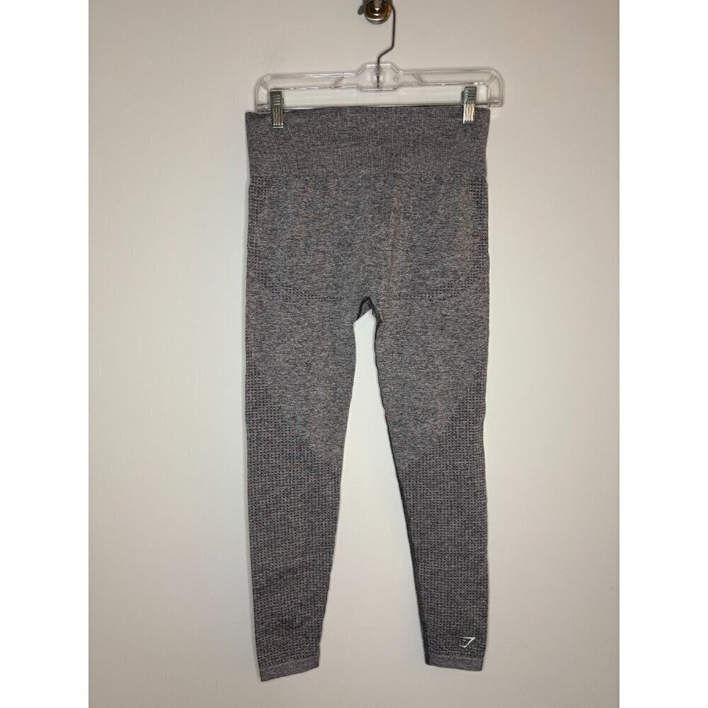 GYMSHARK Leggings Womens XS/S Gray Polka Dot Stretch Workout Athleisure Gym - Picture 4 of 7